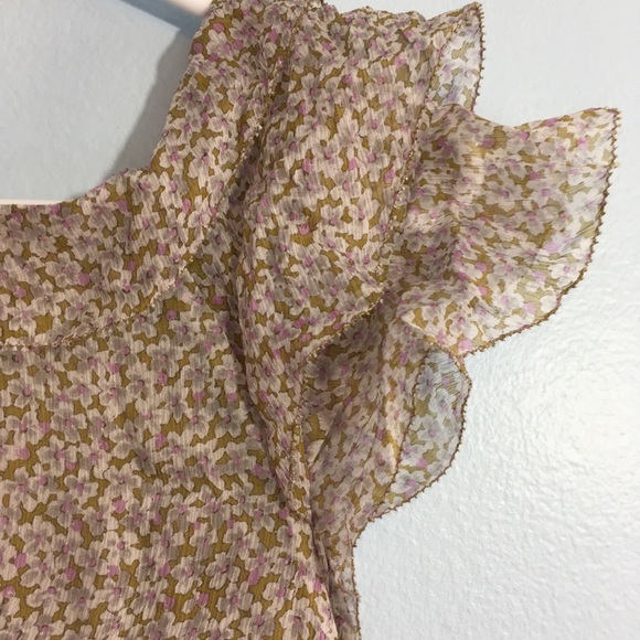 J Crew Olive Green Floral Pattern Dress - Picture 4 of 8